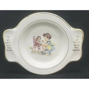 Nursery Toddler Child's Ceramic Bowl Dish The Salem China Co for Intl Silver Co